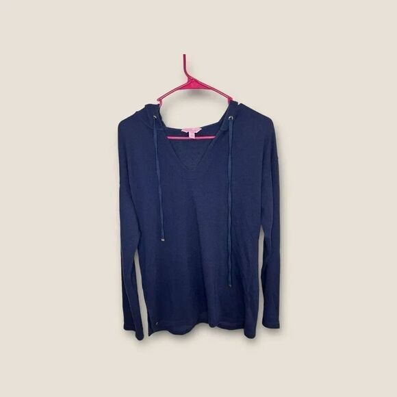 Lilly Pulitzer Blue Pullover Hoodie Casual Basic Size Medium - Picture 1 of 6